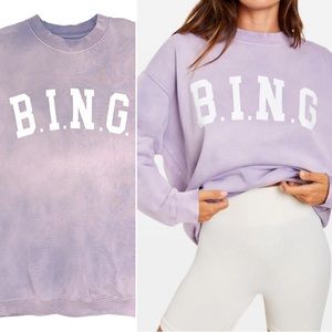 Anine Bing Tyler Sweatshirt Washed Lavender size M